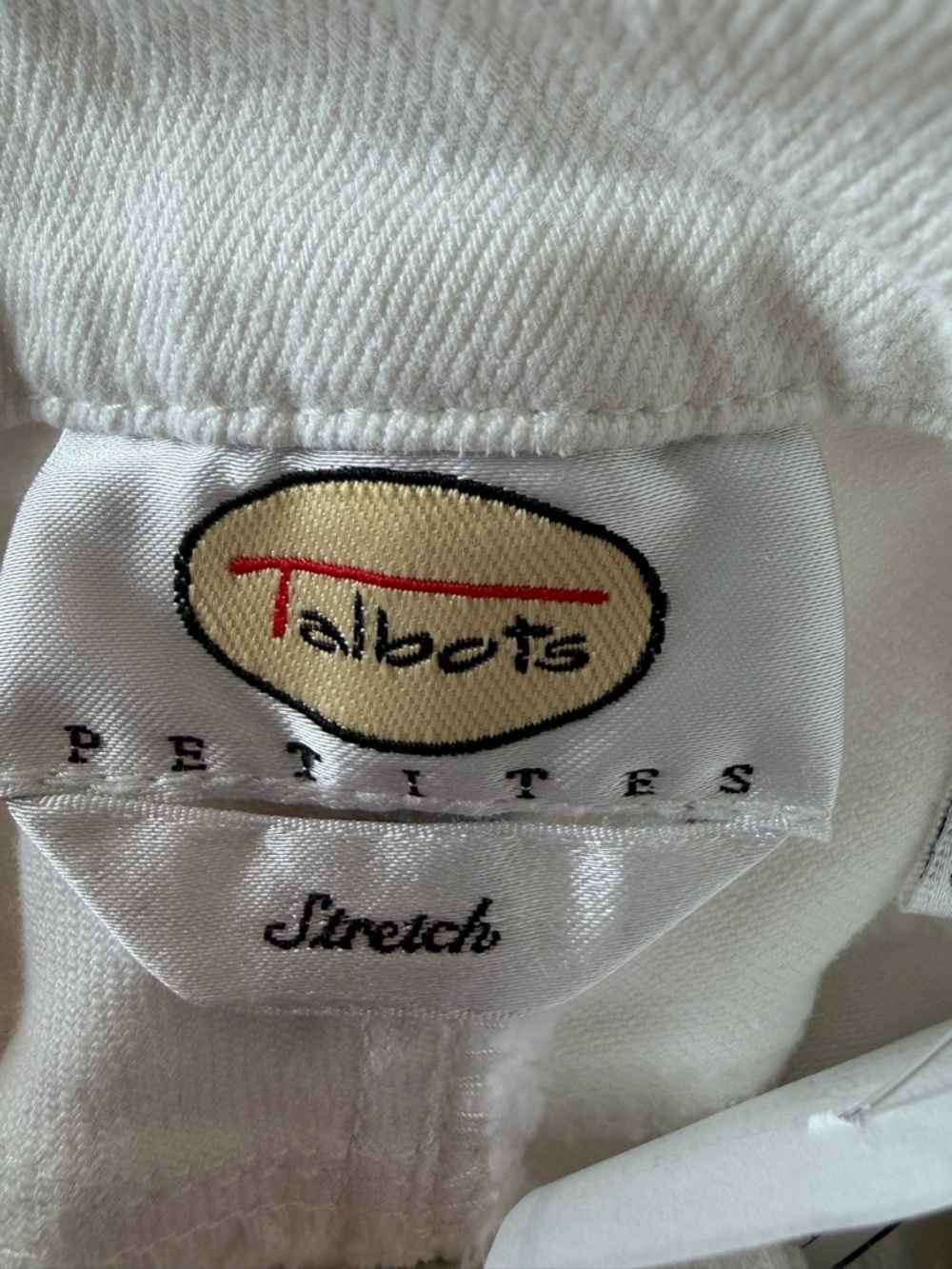 #616 Talbots White Straight-Leg Jeans — Clean Five-Pocket Design - Picture 7 of 9